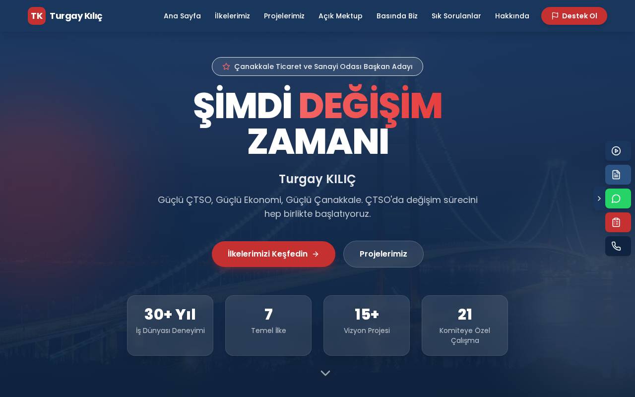 CTSO Değişim Zamanı web sitesi tasarımı